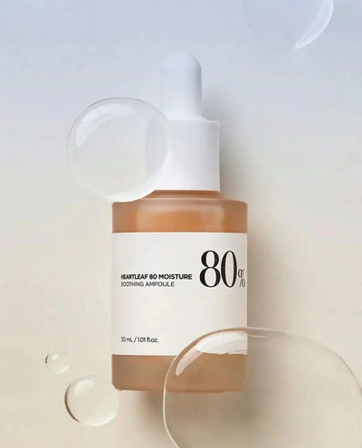 Heartleaf Ampoule ,Sérum apaisant à l'acide hyaluronique pour le visage, idéal pour les peaux sensibles. Éclaircissant, enrichi en niacinamide, aloe vera, vitamine E et glycérine.30ml