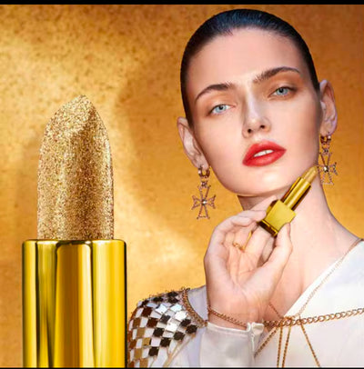 Rouge à lèvres or