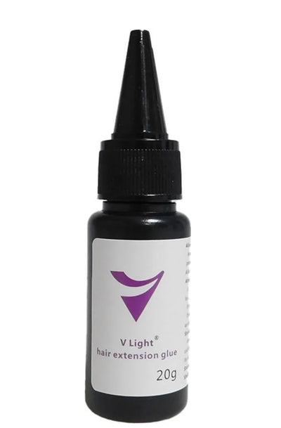 COLLE UV D’EXTENSIONS DE CHEVEUX V-LIGHT transparents