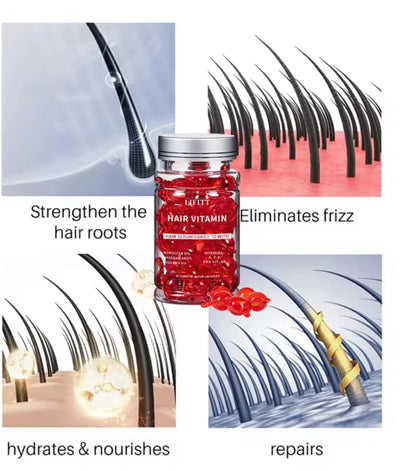 Capsules de sérum capillaire à l’huile de fruit du Maroc, enrichies en vitamines (A, C, E en acides aminés biologiques nourrissants, pour favoriser la croissance des cheveux.
Capsules de soin capillaire sans rinçage, aux huiles essentielles naturelles,