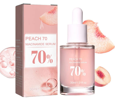 **Anua Peach 70% Niacin Serum**  
Sérum hydratant, éclaircissant, réducteur de pores, illuminateur et anti-rides pour visage terne