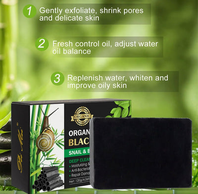 Savon au charbon de bambou nettoyant en profondeur élimination des taches sombres savon de contrôle de l'huile multifonctionnel visage corps charbon de bois savon noir.