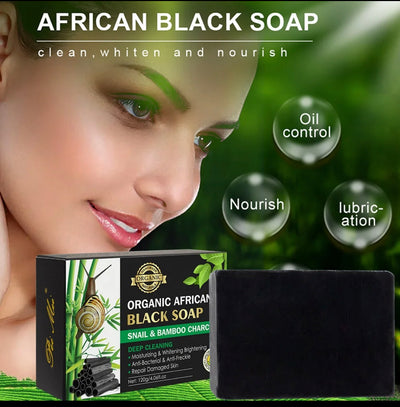 Savon au charbon de bambou nettoyant en profondeur élimination des taches sombres savon de contrôle de l'huile multifonctionnel visage corps charbon de bois savon noir.