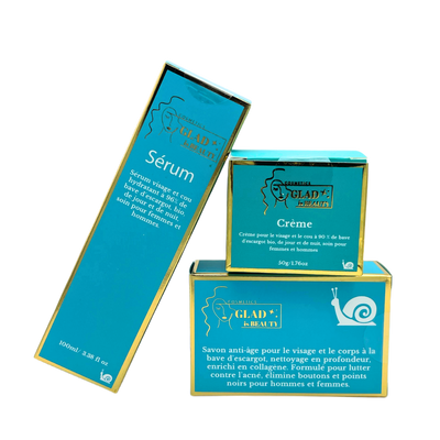 La gamme Sérum anti-rides à la bave d'escargot 96 % - Soin du visage et du contour des yeux, Skincare naturel, et￼rajeunissant à l'acide
Mucus d'Escargot, l’acide  Citrique. Produit bio naturels