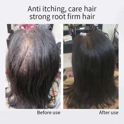 Le secret pour avoir de longs cheveux.Après shampooing à l'oignon rouge